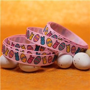 Easter Ribbon - Bunny & Egg/Pink